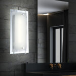 Applique murale led, spot mural, m�tal chrom�, bord miroir, chambre � coucher, cuisine