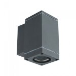 Applique murale led v - tac douille gu10, faisceau inf�rieur, gris fonc�, ip44
