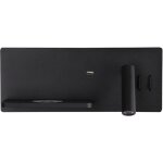 Applique murale liseuse led c�t� droit 3w + 6w direct / indirect irc90 3 - en - 1 noir mat zambelis 25184 ...