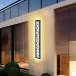 Applique murale longue tanche ip65 eclairage mural led en intrieure et extrieure, aluminium nid d'oiseau ...