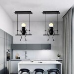 Applique murale minimaliste dessin anim humanode luminaire murale crative moderne art dcoratif noir ...