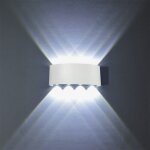 Applique murale moderne 8w blanc lampe murale led d'int�rieur en aluminium, pour salon, chambre � coucher, ...