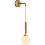 Applique murale moderne avec abat - jour en verre suspendu e27, lampe de chevet nordique minimaliste ...
