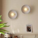 Applique murale moderne lampe murale interieur clairage mural decorative chambre salon blanc cass 2pcs ...