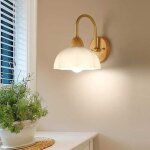 Applique murale moderne en m�tal d�corative en bois e27 applique murale pour couloir all�e chevet salle ...