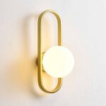 Applique murale nordique en verre, globe ovale, luminaire de chevet pour chambre � coucher, couloir, ...