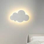 Applique murale nuage d'int�rieur, applique nuage en acrylique blanc, applique led 18 w, applique enfant, ...