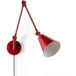 Applique murale orientable vintage avec prise  tika  - rouge