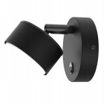 Applique murale, plafonnier, spot, lampe led noire gx53 polie