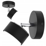 Applique murale, plafonnier, spot, noir, chrome, gx53, lampe polonaise