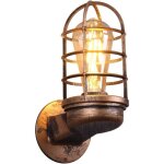 Applique murale r�tro �clairage industriel vintage appliques rustiques fil cage en m�tal applique murale ...