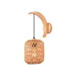Applique murale rétro lampe murale abat - jour en rotin tissé luminaire murale réglable Ø16cm - 1pcs Applique murale rétro lampe murale abat - jour en rotin tissé luminaire murale réglable Ø16cm - 1pcs
