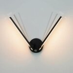 Applique murale salle de bain avec interrupteur - double lumi�re led 12w pour miroir (noir 3000k)