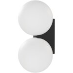 Applique murale salle de bain obi noir ou blanc ? double diffuseur verre opalin ? 2x g9 ? ip44 ? design ...