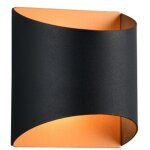 Applique, applique murale samdel, noir et dor� noir en metal, boite a design