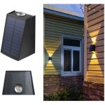 Applique murale solaire d'ext�rieur, �clairage ext�rieur direct pour garage, porte d'entr�e, couloir, ...