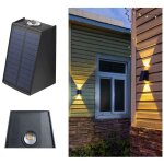 Applique murale solaire d'extrieur haut et bas, clairage solaire de chemin, luminaire extrieur pour ...