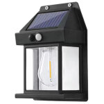 Appliques murales solaires d'ext�rieur, lanternes murales solaires avec 3 modes et d�tecteur de mouvement, ...