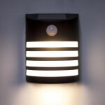 Shop - story - applique murale solaire extrieure noire ? sans fil avec dtecteur de mouvement