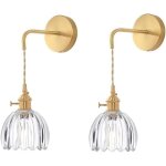 Applique murale en verre fleur vintage e27 lampe murale r�tro abat - jour art d�co lampe suspendue pour ...