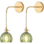 Applique murale en verre fleur vintage e27 lampe murale r�tro abat - jour art d�co lampe suspendue pour ...