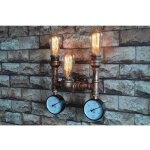 Applique murale vintage de 3 lumières lustre tuyau robinet finition de fer pour bar salon et chambre ... Applique murale vintage de 3 lumières lustre tuyau robinet finition de fer pour bar salon et chambre ...