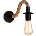 Applique murale vintage en corde de chanvre applique murale industrielle id�ale pour un couloir ou une ...