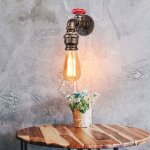 Applique murale vintage industriel lampe murale mtal luminaire murale steampunk conduites d'eau rouiller ...