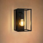 Applique murale vintage noire - �clairage mural industriel int�rieur lampe de couloir �clairage escalier ...
