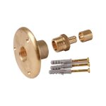 Applique robinet de jardin laiton brut Ø12 gliss femelle 1 / 2 Applique robinet de jardin laiton brut Ø12 gliss femelle 1 / 2