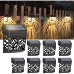 Applique solaire exterieur, 8 pices lampe solaire murale jardin ip54 tanche clairage mural d'extrieur ...