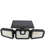 Applique solaire extrieure avec dtecteur de mouvement tlcommande pliable ip65 etanche 210leds lumire ...