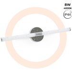 Barcelona led - applique tubulaire led pour salle de bain - 8w - 720lm - ip44 - - chrom