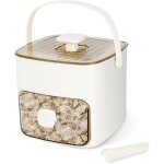 Appuyez sur type ice cube maker, box ice avec plateau et bac de rangement, 48 grille rutilisable ice ...