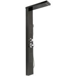 Colonne de douche syst�me de panneau de douche set ensemble de douche acier inoxydable carr� - noir