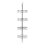 Aqrau etagère de douche télescopique en acier inoxydable, etagère d'angle hauteur réglable - 4 étagères(110 ... Aqrau etagère de douche télescopique en acier inoxydable, etagère d'angle hauteur réglable - 4 étagères(110 ...