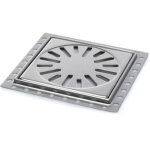 Aquaberg regard de r�novation avec grille en inox 15x15cm hauteur d'encastrement 7mm rp15
