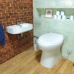 Aquacompact silence + - wc broyeur intgr avec option lave - mains - fabrication franaise