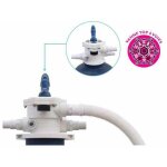 Vanne piscine 6 voies top bride noire aqualux cocoon axos xeo, avec collier, vis et joint