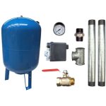 Aquasystem - kit surpresseur eau vertical 100l - 1' avec pressostat et manomtre