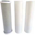 Kit de 3 cartouches pour osmoseur, 2 filtrantes et 1 cartouche charbon actif