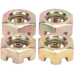 Aqxreight hex sotted nutsslot 4pcs m10 hex sotted nuts alliage alliage plater zinc roue alxe chilet chilet ...