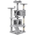 Yaheetech - arbre  chat avec 2 niches 3 plateformes 2 boules en sisal arbre  grimper multi - niveaux ...