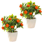 Arbre fruitier artificiel en pot, d�coration de plante simul�e pour int�rieur