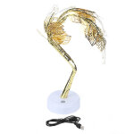 Arbre lumineux led dor� � feuilles, lampe de table usb avec fil de cuivre, lumi�re d'ambiance pour d�coration ...
