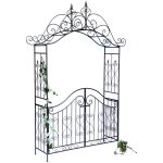 Dandibo - arc de roses avec portail portail 131872 en m�tal portail de jardin 282x160 cm treillis