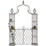 Arc de roses avec portail portail en mtal 275x170 cm arc de cercle pergola 110241 fer forg aide  la ...