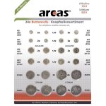 Arcas jeu de piles bouton 2x ag1, 2x ag3, 2x ag4, 2x ag5, 2x ag8, 2x ag10, 2x ag12, 2x ag13, 2x cr1620, ...