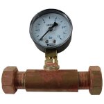 Arcanaute - jaquette prise pression r�seau eau femelle �crou libre 3 / 4'' (20 / 27) + manom�tre radial ...