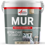 Arcane industries - b�ton cir�, mur, couleur, enduit d�coratif, enkit, gris, blanc, beige - 10 m� - satin�e ...